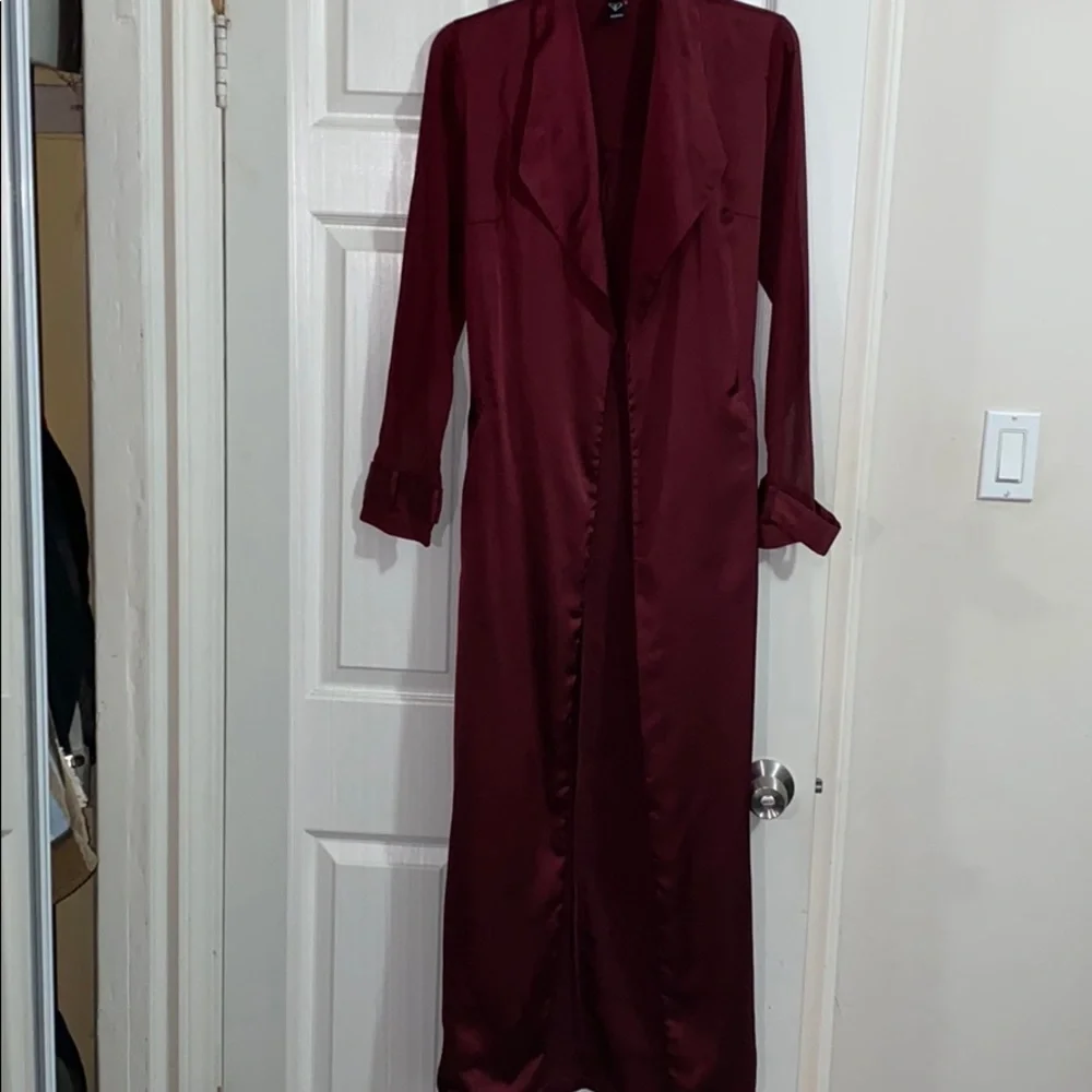 Windsor Burgundy Duster coat - Picture 2 of 4